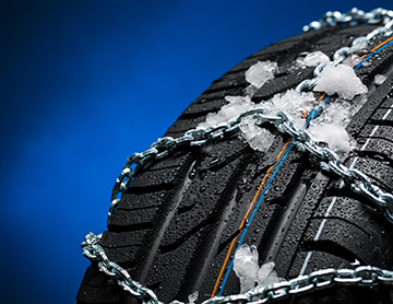 Do tire chains help navigate the winter roads?